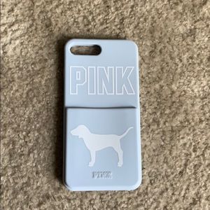 A sky/baby blue iPhone 7 Plus phone case